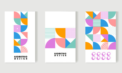 Obraz premium A set of abstract covers, backgrounds, Bauhaus posters
