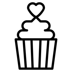 cupcake sweet valentine romance icon
