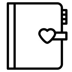 diary story love romance icon