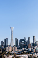 Fototapeta na wymiar High angle view of CBD buildings in Beijing city skyline, China