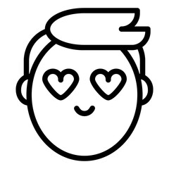 man love valentine romance icon
