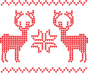 Set Reindeer silhouette banner card vector illustration