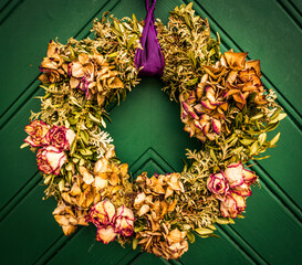 typical old-fashioned wreath - closeup