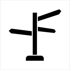 Signpost, pointer line icon, outline vector sign. vector illustration on white background.