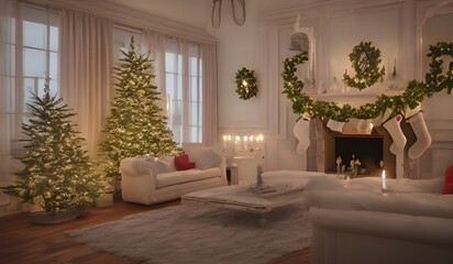 Fototapeta premium Christmas living room 