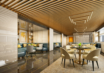 Modern office interior, 3d rendering