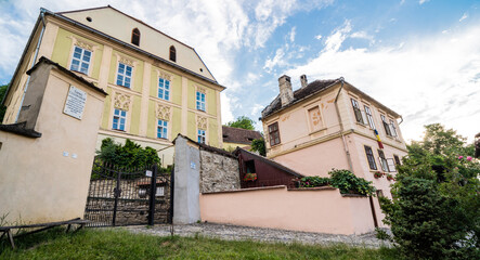 Romanian Transylvanian villages and buildings architecture. 