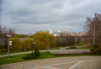 Naklejka premium park in the city