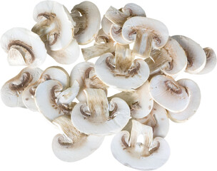 Sliced Champignons Mushrooms - Isolated