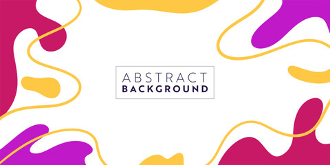 Abstract colorful template banner with color. Design with liquid shape.