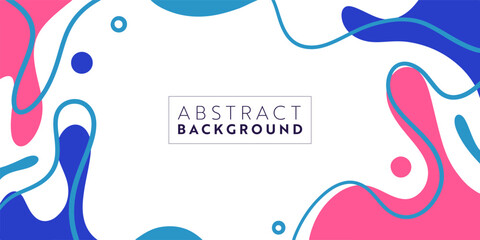 Abstract colorful template banner with color. Design with liquid shape.