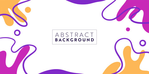 Abstract colorful template banner with color. Design with liquid shape.