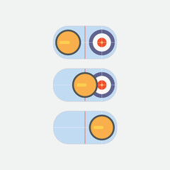 Fototapeta premium A vector illustration curling toggle