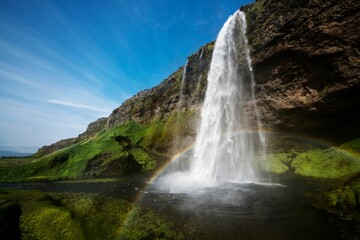 Seljalandsfoss waterfall in Iceland during the daytime