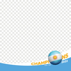 2022 champions argentina world football championship profil picture frame fan support banner for social media