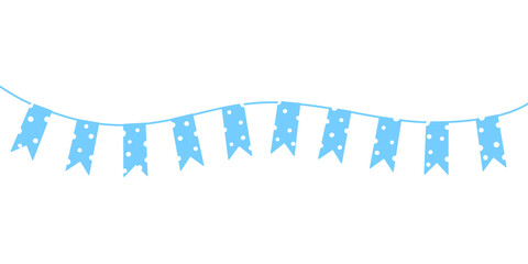 Obraz premium Blue Polka Dot Flag Banner