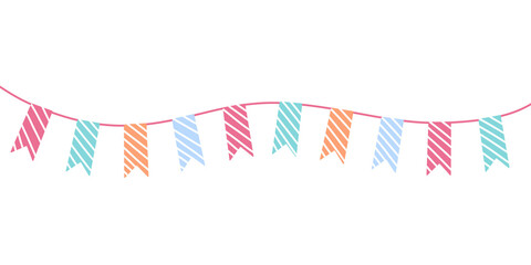 Striped Colorful Flag Banner