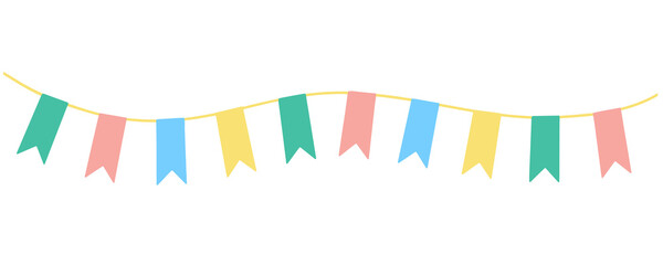 Fototapeta premium Pastel Colorful Flag Banner