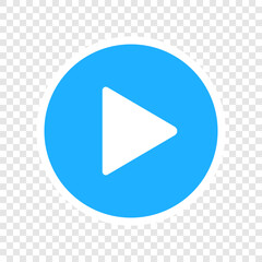 blue play button icon