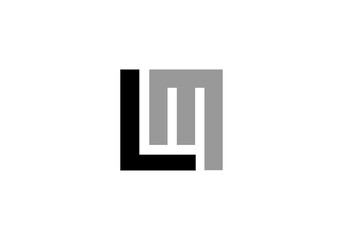 initial logo letter LM initial company icon business logo background illustration