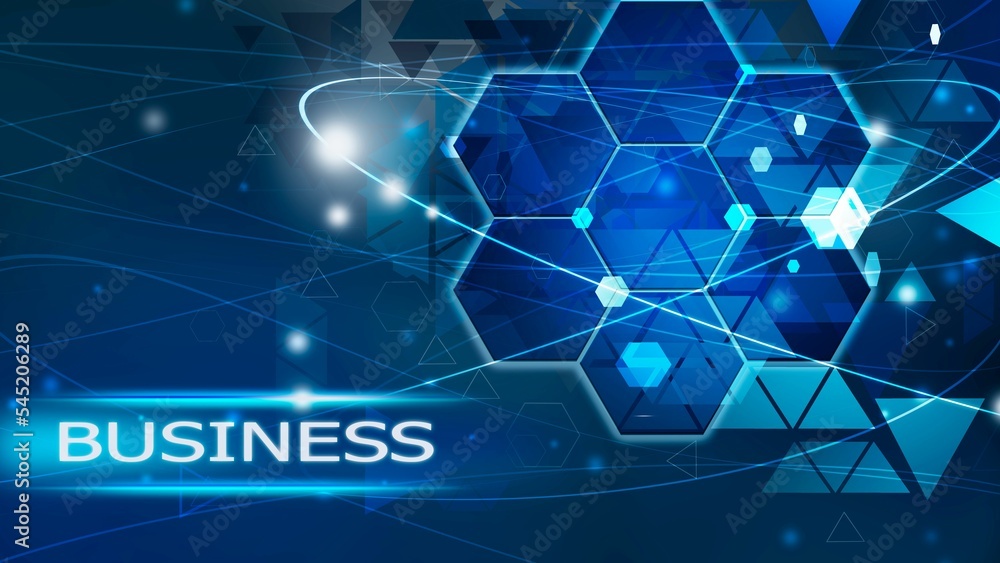 Poster 3d rendering of a business technology background with light trails