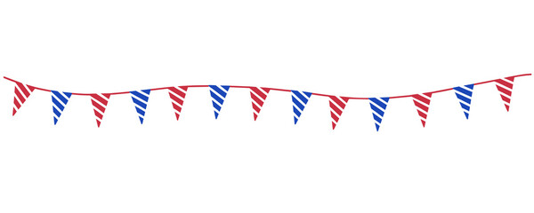 Independence Day Striped Triangle Flag Banner