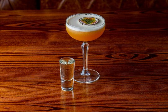 Closeup shot of a Porn star martini cocktail