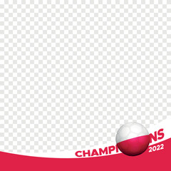 2022 champions poland world football championship profil picture frame fan support banner for social media