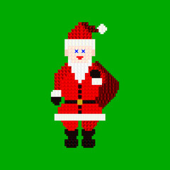 Cross stitch pattern the Santa Claus icon 