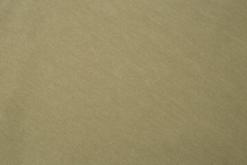 Olive color blank fabric texture close up,