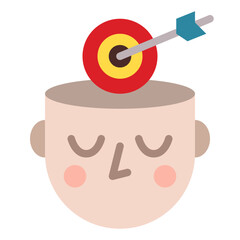 focus mind human strength icon