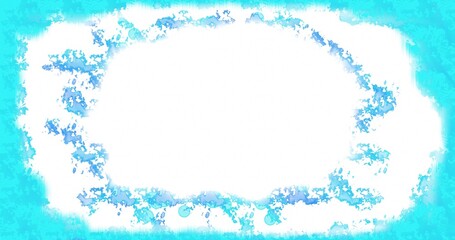 watercolor frame with splashes