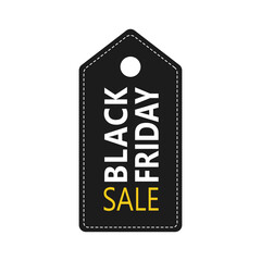 Black Friday sale tag. Vector illustration