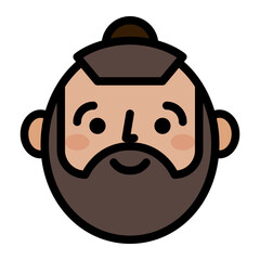 happy man guy face icon