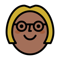 profile girl face smile icon