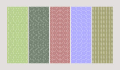 Set of Vector Patterns In Flat Colors
