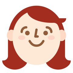 girl avatar face smile icon