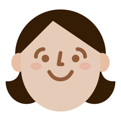 girl female face smile icon