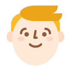 man face smile head icon