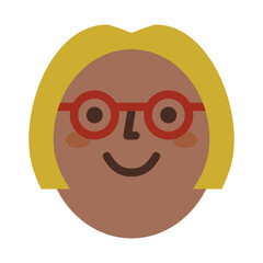 profile girl face smile icon