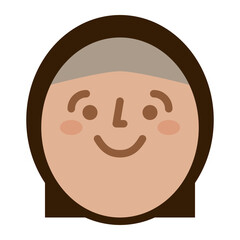 woman face happy profile icon