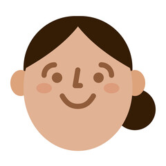 woman face smile head icon