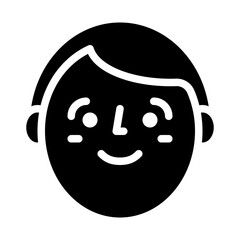boy face smile profile icon