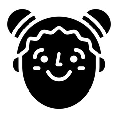 girl avatar face smile profile icon