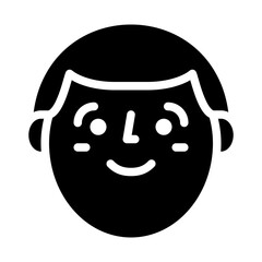 guy happy face man  icon