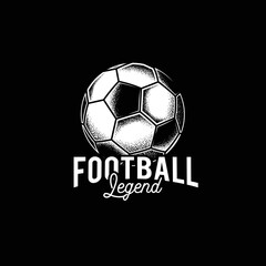 Obraz premium Original vector logo of the football club in retro style. A design element.