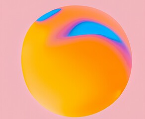 Colours of an abstract orange ball