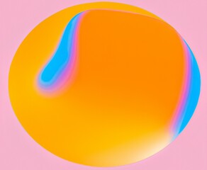 Computer generated orange circle in pink background