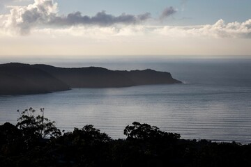 And misty outlook over Umina Beach and Ettalong and Woy Woy on NSW Central Coast in Australia