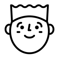 guy face smile profile icon